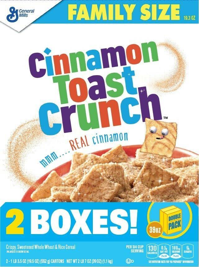 Cinnamon Toast Crunch Cereal, 2 Boxes - 38.6 oz M11808