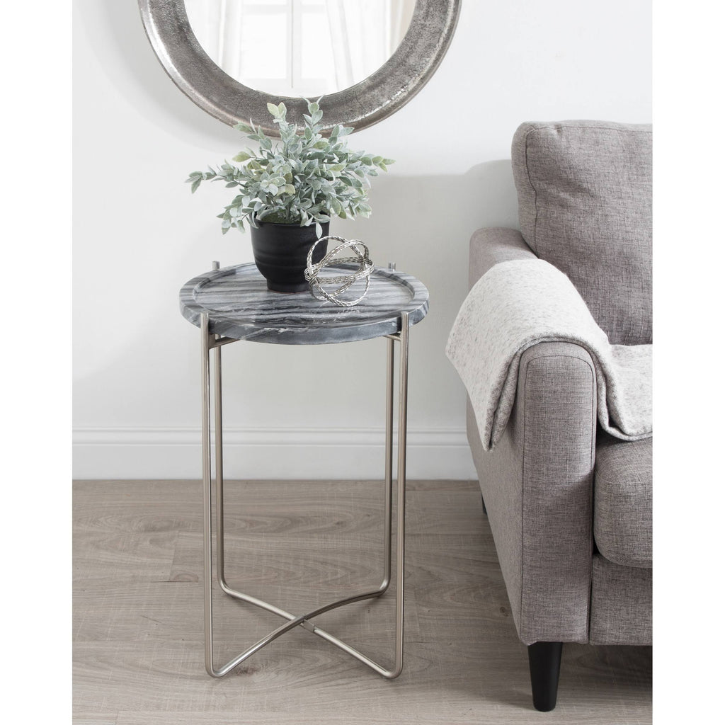 Natural Rustic and Black Side Table C975458