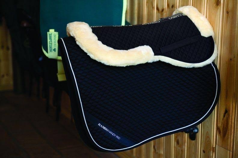 Black Sheepskin Half Pad Horse N64753