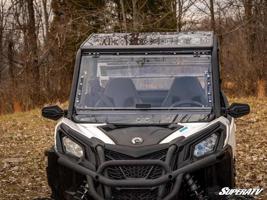 Flip Windshield for Can-Am Maverick Trail 800/1000, 1/4" Clear Scratch Resistant Polycarbonate S42027