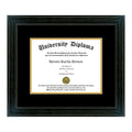 Black 1.5x22 Single Diploma Frame with Double Matting W4360