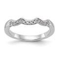 14K White Gold Diamond Wedding Ring Band Q4091