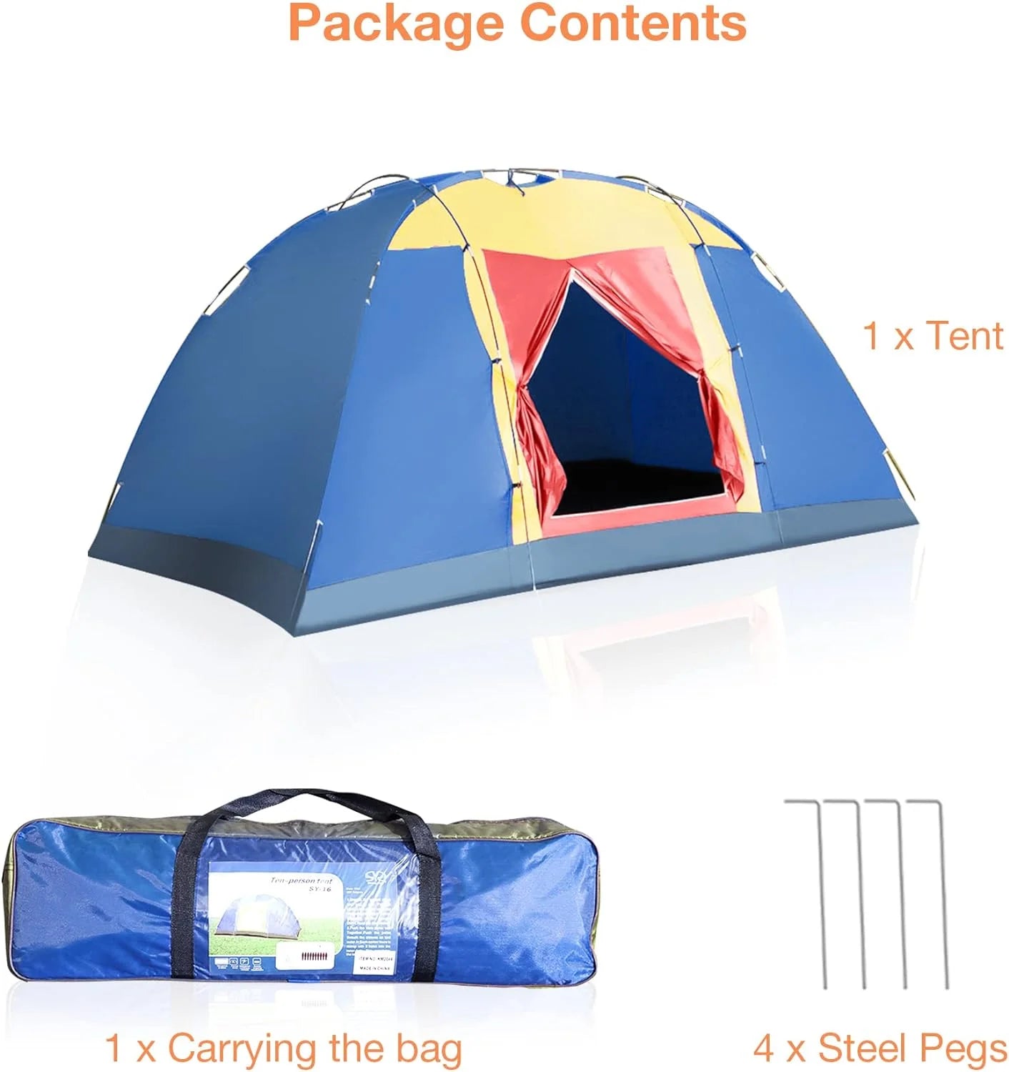 8 Person Large Family Camping Tent with Carry Bag E966