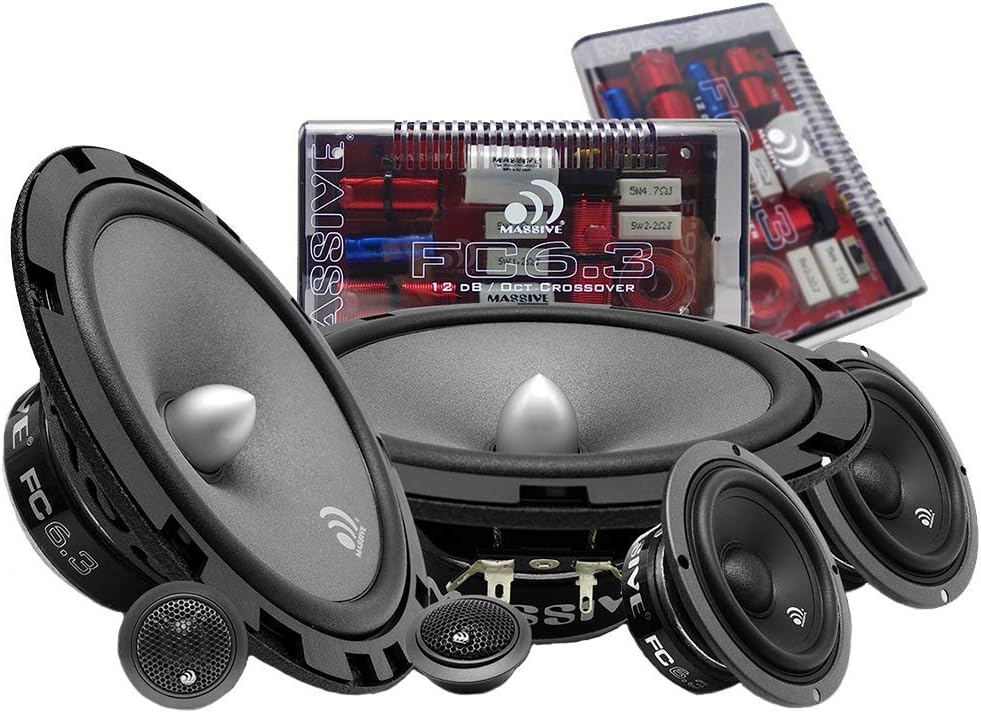 6.5 Inch 3-Way Component Kit Speakers, Pair B33284
